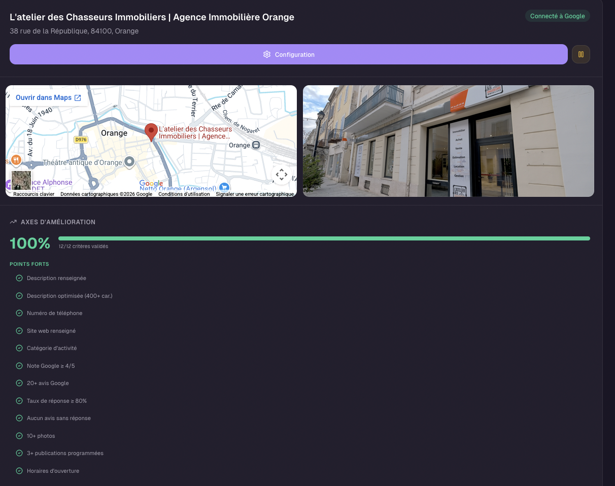 Optimisation fiche Google
