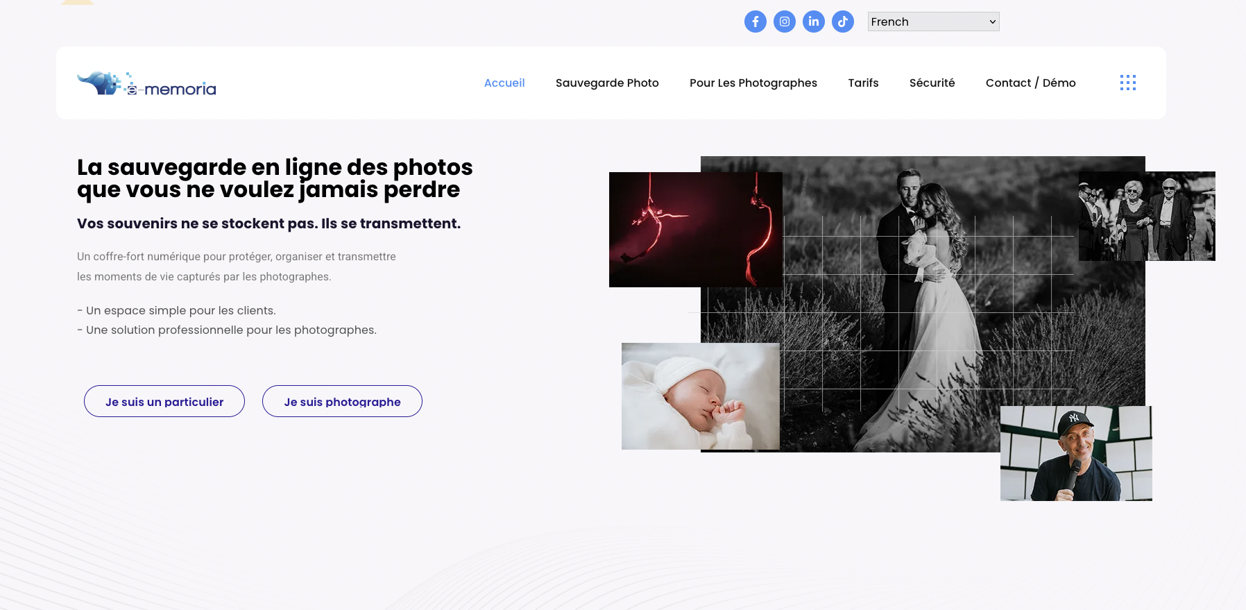 Création du site et de l’application Ememoria